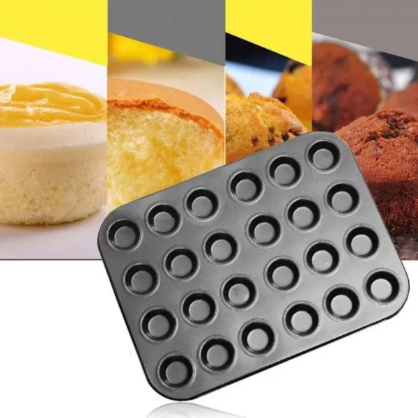 Deluxe 24-Cavity Non-Stick Cupcake and Muffin Baking Pan - Image 3