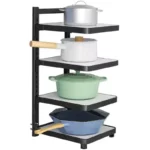 Adjustable Multi-Layer Kitchen Storage Rack - Space-Saving Under Sink Organizer