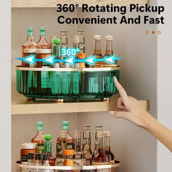 Multi-Purpose 360° Rotating Storage Organizer – Large Capacity Turntable for Kitchen and Home Essentials