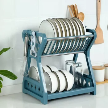 Versatile Double-Layer Kitchen Dish Rack – Eco-Friendly, Stainless Steel & PP