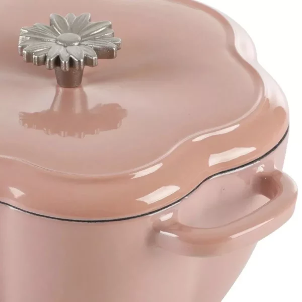 Charming Pink Floral 3-Quart Dutch Oven - Image 4