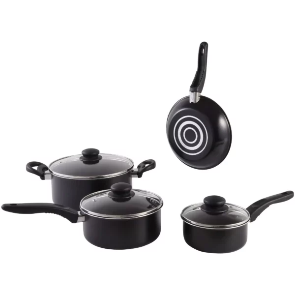 7-Piece Black Nonstick Aluminum Cookware Set - Image 6