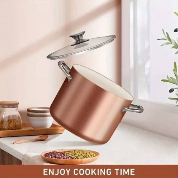 7-Quart Elegant Rose Gold Multi-Use Stockpot - Image 6