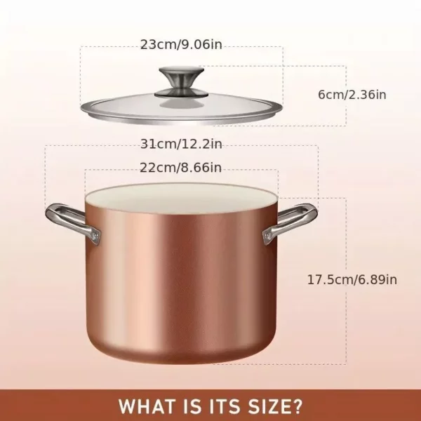 7-Quart Elegant Rose Gold Multi-Use Stockpot - Image 4