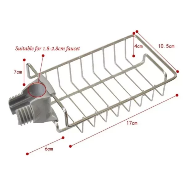 Stainless Steel Tap Drain Rack – Multi-Purpose Kitchen Faucet Storage