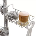 Stainless Steel Tap Drain Rack - Multi-Purpose Kitchen Faucet Storage