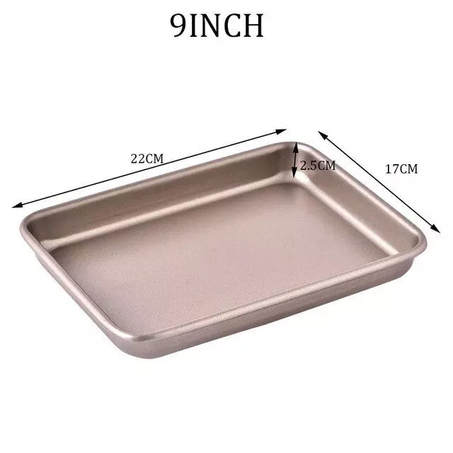 Gold Square Carbon Steel Baking Tray