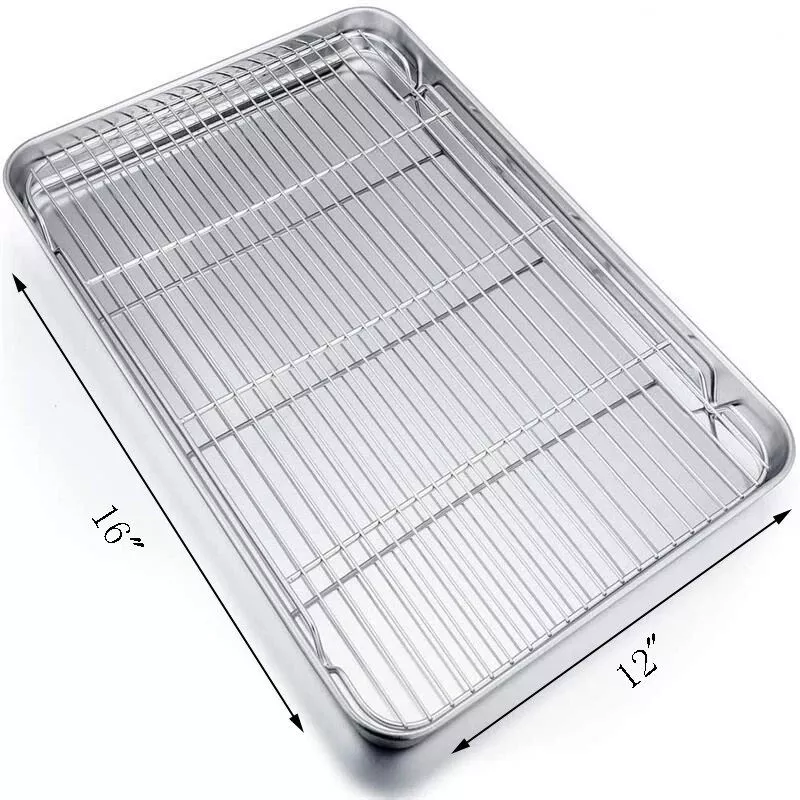 304 Stainless Steel Baking Tray with Cooling Rack
