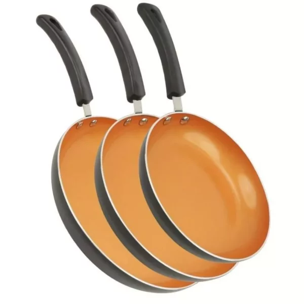 Golden Ceramic Nonstick Frying Pan Set