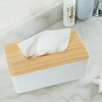Elegant Japanese-Style Wooden Tissue Box Cover – Home & Car Napkin Dispenser