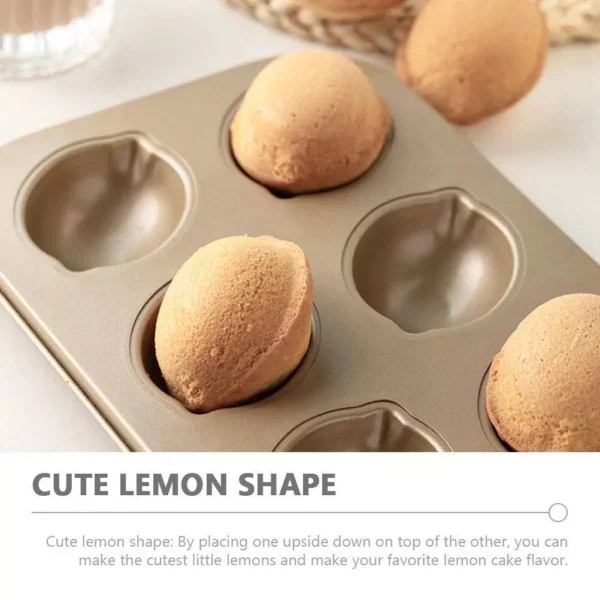 Charming Lemon Shaped Non-Stick Baking Sheet & Cupcake Mold - Image 4