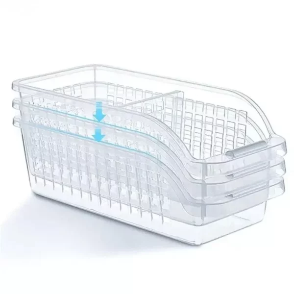 4-Piece Transparent Refrigerator Organizer Set - Image 5