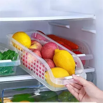 4-Piece Transparent Refrigerator Organizer Set