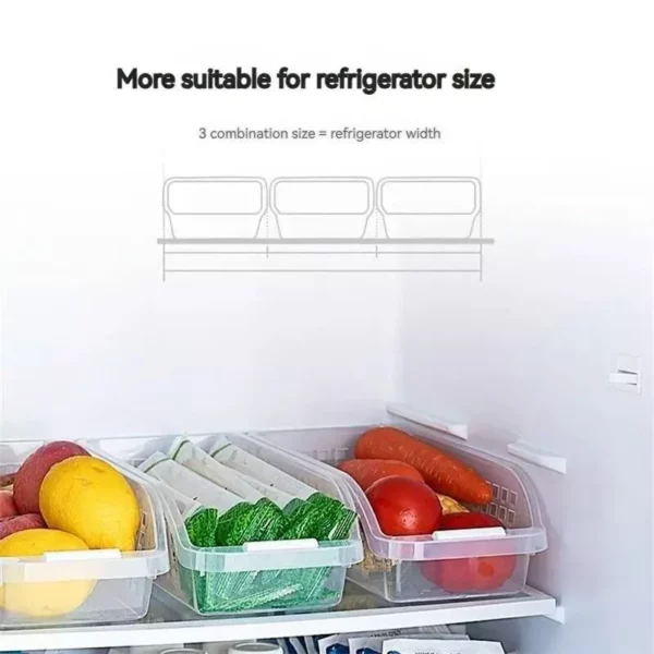 4-Piece Transparent Refrigerator Organizer Set