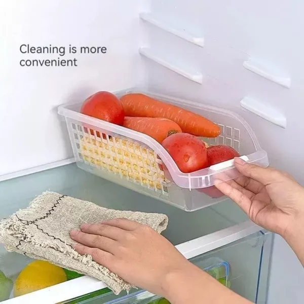 4-Piece Transparent Refrigerator Organizer Set - Image 3