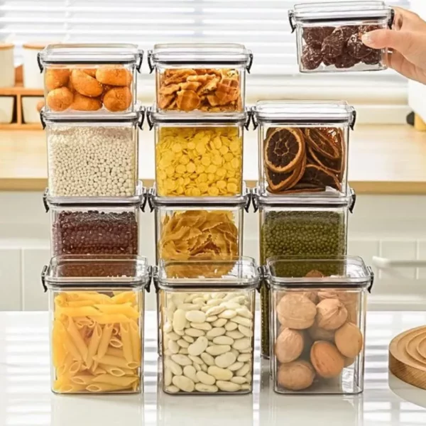 Stackable Transparent Food Storage Containers