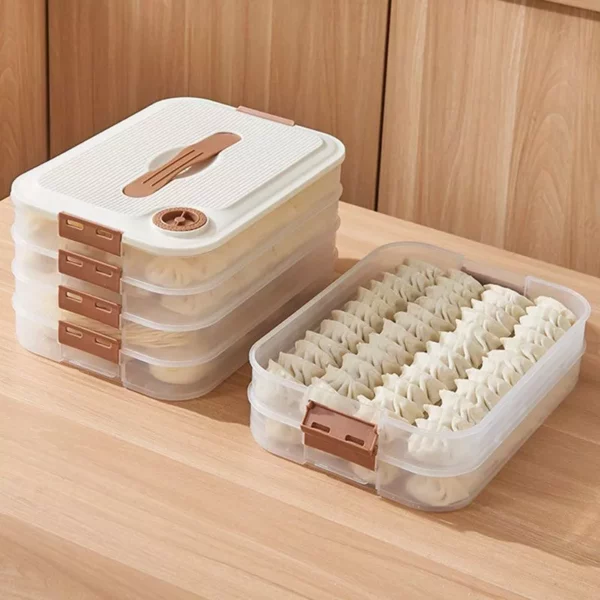 Multi-Layer Transparent Dumpling & Food Storage Container - Image 2