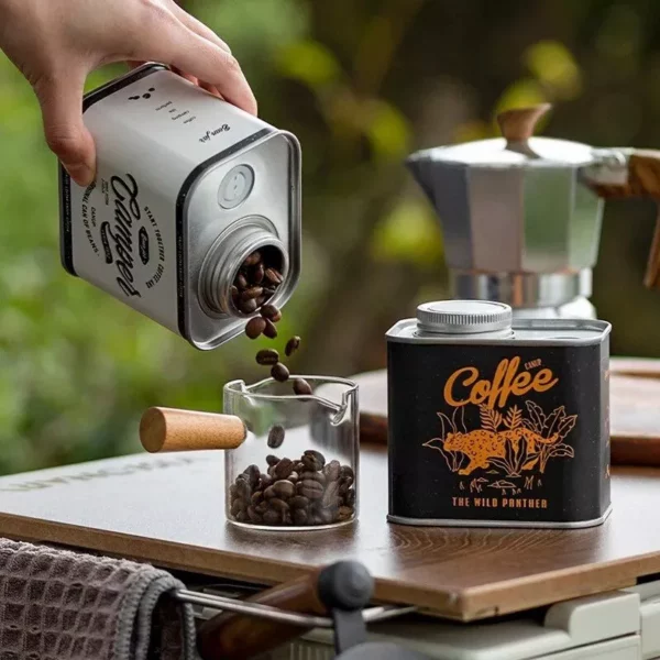 Portable Airtight Coffee Bean Storage Tin