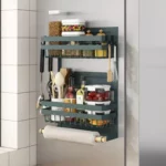 Multi-Tier Magnetic Kitchen Shelf: Space-Saving, Foldable, Versatile Organizer