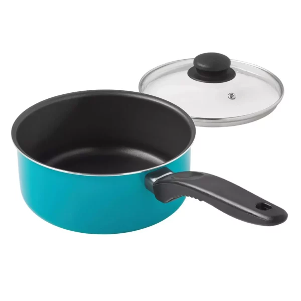 7-Piece Teal Non-Stick Aluminum Cookware Set