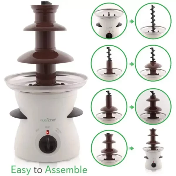 3-Tier Electric Chocolate Fondue Fountain for Parties and Events