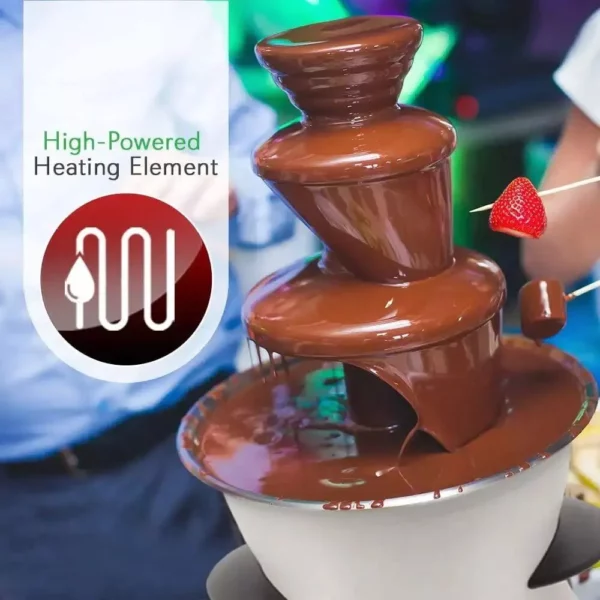 3-Tier Electric Chocolate Fondue Fountain for Parties and Events - Image 4