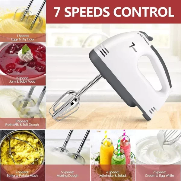 7-Speed Handheld Food Blender & Processor