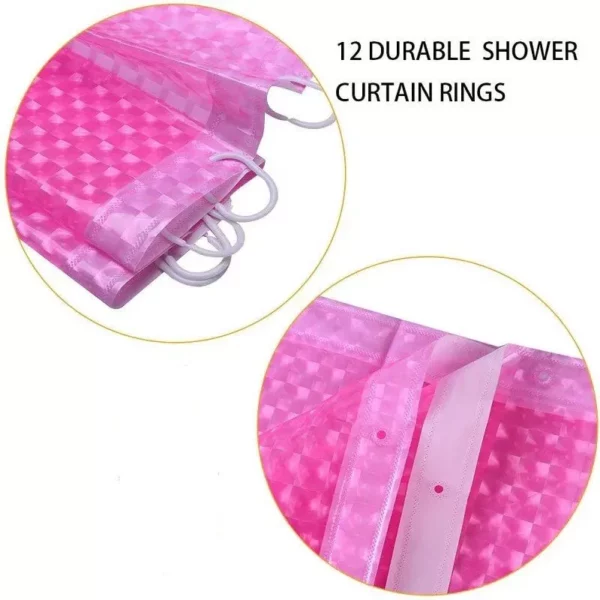 Elegant Pink 3D EVA Waterproof Shower Curtain, 180x180cm - Image 5