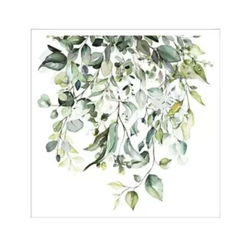 Green Plant Leaves Flower Wall Sticker