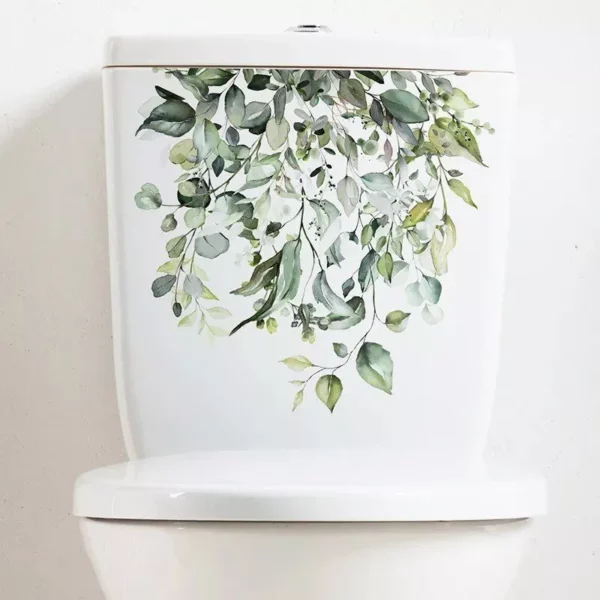 Green Plant Leaves Flower Wall Sticker