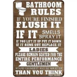 Charming Farmhouse Bathroom Humor Metal Tin Sign