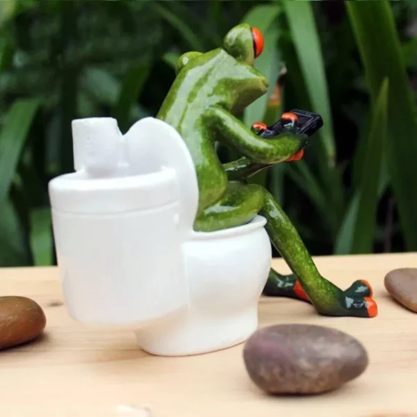 Charming Resin Frog Statue for Indoor & Outdoor Decor