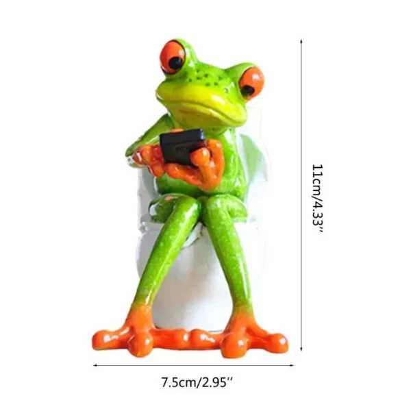 Charming Resin Frog Statue for Indoor & Outdoor Decor - Image 7