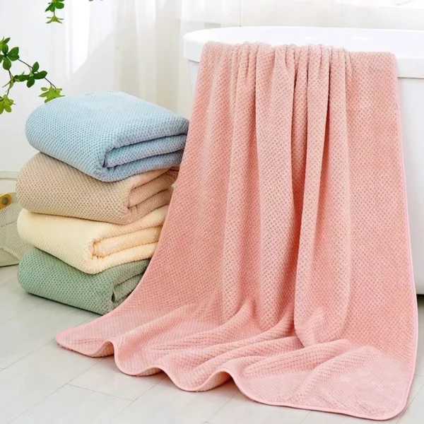 Luxurious Quick-Dry Coral Fleece Bath Towel