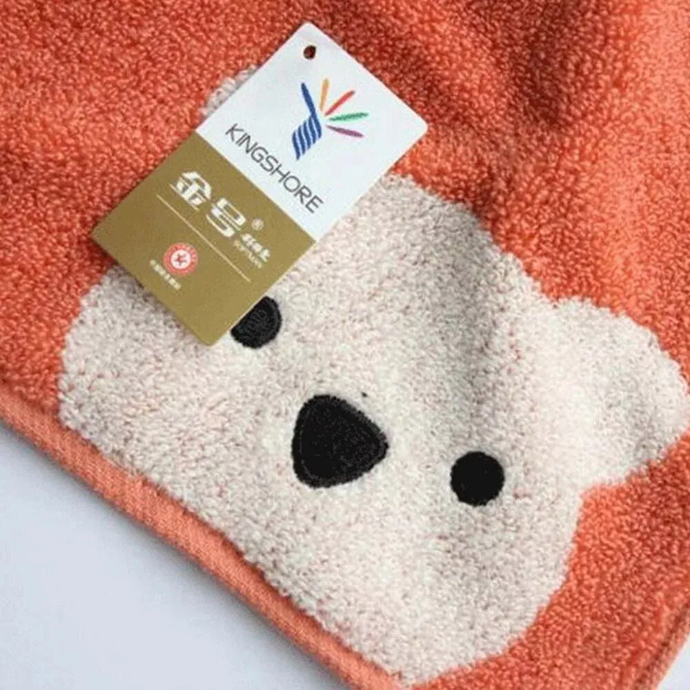 Cute Cartoon Bear Cotton Face Towel for Kids