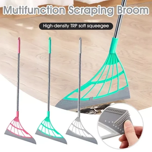 Multi-Purpose Silicone Scraper Broom & Floor Wiper - Image 2