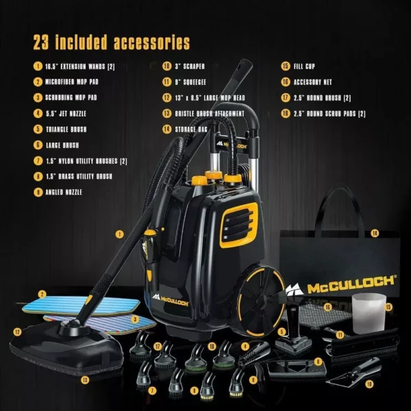 Multi-Purpose Canister Steam Cleaner with 23 Accessories - Image 3