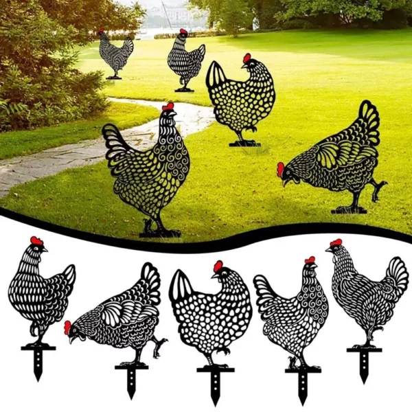 Charming Chick Silhouette Garden Stake - Image 2