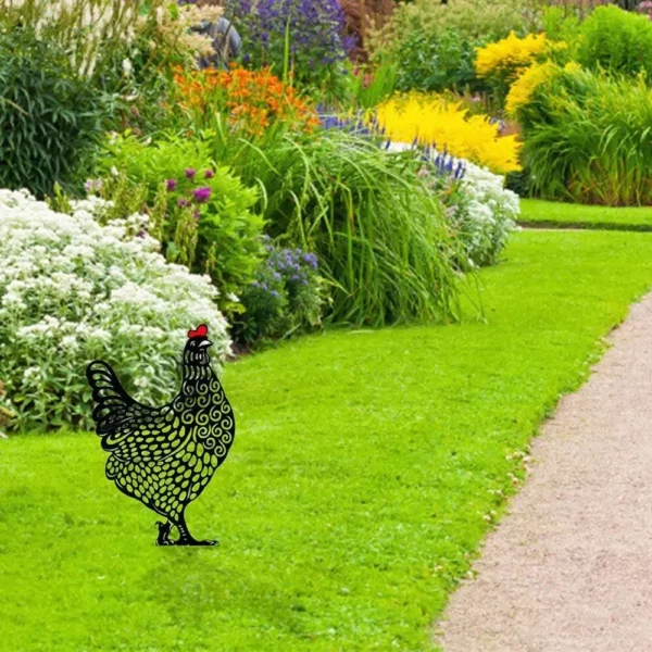 Charming Chick Silhouette Garden Stake - Image 5