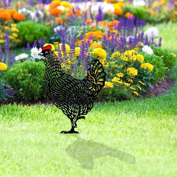 Charming Chick Silhouette Garden Stake - Image 4