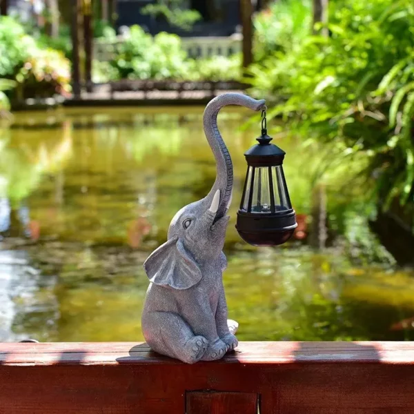 Majestic Garden Elephant Solar Light - Image 6