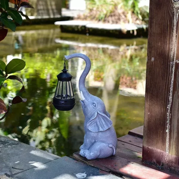 Majestic Garden Elephant Solar Light - Image 7