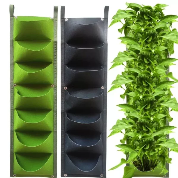 Multi-Pocket Felt Vertical Garden Planter – Wall Hanging Flower & Plant Grow Bag