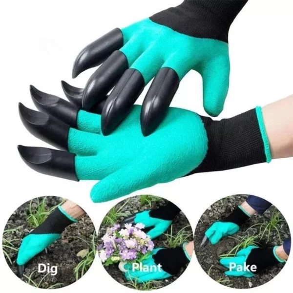 Multi-Functional Waterproof Garden Gloves with Claws for Planting and Digging - Image 2