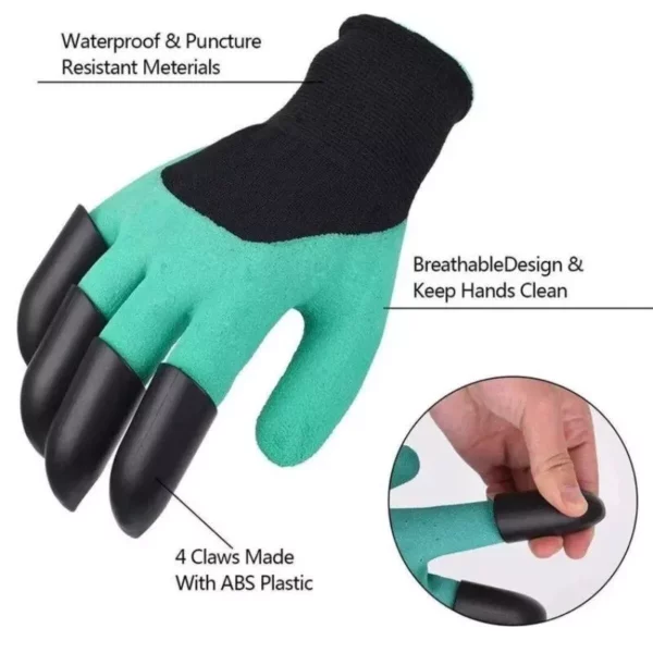 Multi-Functional Waterproof Garden Gloves with Claws for Planting and Digging