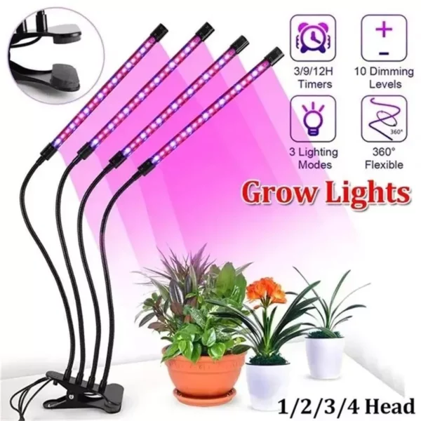 Multi-Mode Indoor LED Grow Light with Timer & 10-Level Dimmer - Image 2