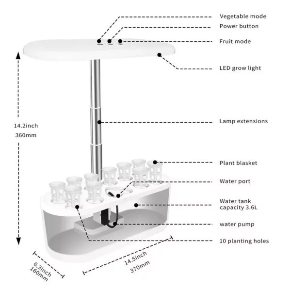 24W LED Hydroponics Indoor Garden Kit - Image 3