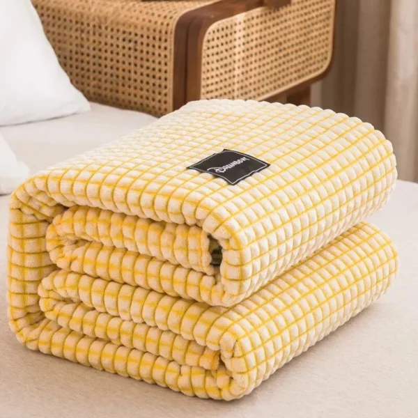 Luxurious Plaid Milk Fleece Blanket - Image 6