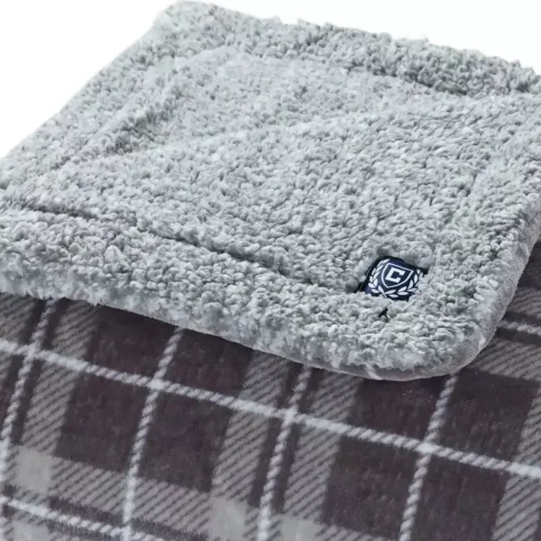 Luxury Plaid King Blanket with Sherpa Reverse