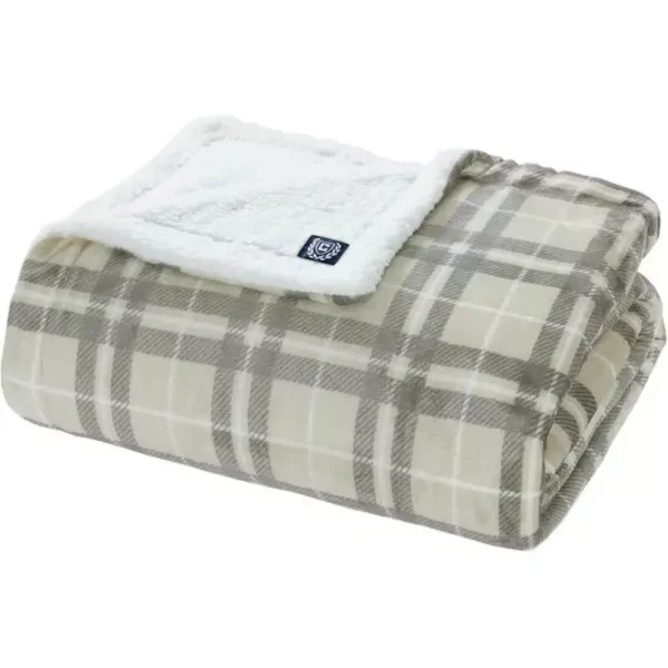 Luxury Plaid King Blanket with Sherpa Reverse - Image 2